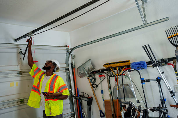 Professional Garage Door Panel Replacement technician working in Galesburg, IL